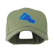 Bigfoot Track Mascot Embroidery Cap