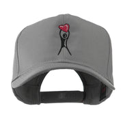 Breast Cancer Body Figure Heart Embroidery Cap