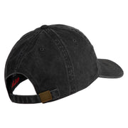 4th Marine Division Retired Embroidered Washed Solid Pigment Dyed Cotton Twill Brass Buckle Cap - Black OSFM