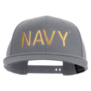 Licensed US Navy Embroidered Flexfit Snapback Style Cap - Dk-Grey OSFM