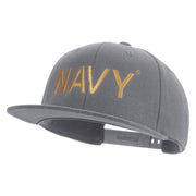 Licensed US Navy Embroidered Flexfit Snapback Style Cap - Dk-Grey OSFM