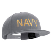 Licensed US Navy Embroidered Flexfit Snapback Style Cap - Dk-Grey OSFM