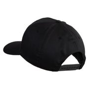 USA Brown Flag Marines Patched Solid Cotton Twill Pro Style Cap - Black OSFM