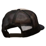 Checkered Flags Racing Patched Flat Bill Foam Camo Mesh Trucker Cap