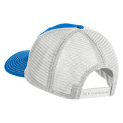 Old English White S Patched Cotton Deluxe Trucker Ball Cap - Royal White OSFM