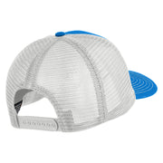 Old English White S Patched Cotton Deluxe Trucker Ball Cap - Royal White OSFM