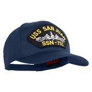 USS San Juan Submarine SSN 751 Patched Solid Cotton Twill Pro Style Cap - Navy OSFM