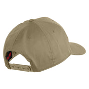 USA Brown Flag Marines Patched Solid Cotton Twill Pro Style Cap - Khaki OSFM