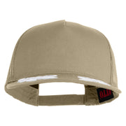 Scrambled Eggs Yellow Patch Patched Solid Cotton Twill 5 panel Mesh Back Cap - Khaki OSFM