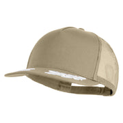 Scrambled Eggs Yellow Patch Patched Solid Cotton Twill 5 panel Mesh Back Cap - Khaki OSFM
