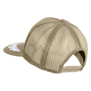 Scrambled Eggs Yellow Patch Patched Solid Cotton Twill 5 panel Mesh Back Cap - Khaki OSFM