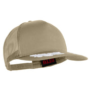 Scrambled Eggs Yellow Patch Patched Solid Cotton Twill 5 panel Mesh Back Cap - Khaki OSFM