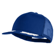 Scrambled Eggs Yellow Patch Patched Solid Cotton Twill 5 panel Mesh Back Cap - Royal OSFM