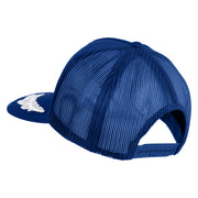 Scrambled Eggs Yellow Patch Patched Solid Cotton Twill 5 panel Mesh Back Cap - Royal OSFM