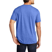 Forever Proud Veteran Men's Big Size District Perfect Tri V-Neck T-Shirt - Royal-Frost XS