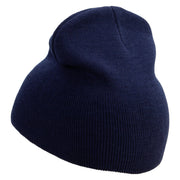 Bla Bla Bla Embroidered 8 inch Acrylic Short beanie - Navy OSFM