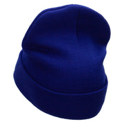 Striker Embroidered 12 Inch Long Knitted Beanie - Royal OSFM