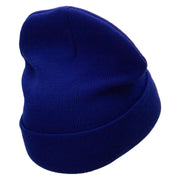 Striker Embroidered 12 Inch Long Knitted Beanie - Royal OSFM