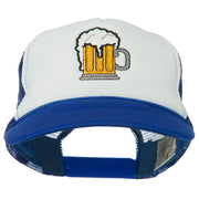 Beer Mug Embroidered Foam Mesh Back Cap