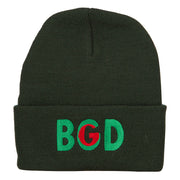 Bangladesh BGD Flag Embroidered Long Beanie