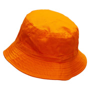 Happy Cat Embroidered Pigment Dyed Bucket Hat. - Orange OSFM