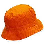 Happy Cat Embroidered Pigment Dyed Bucket Hat. - Orange OSFM