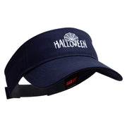 Halloween And Web Embroidered Cotton Twill Sun Visor