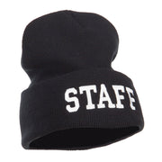 Staff Letter Embroidered Long Beanie