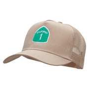 California 1 Solid Cotton Twill 5 panel Mesh Back Cap