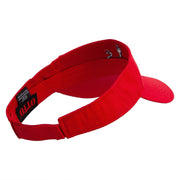 Business Icon Embroidered Cotton Twill Sun Visor - Red OSFM