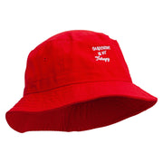 Gardening Is My Therapy Embroidered Bucket Hat - Red OSFM