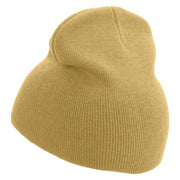 Bla Bla Bla Embroidered 8 inch Acrylic Short beanie - Khaki OSFM