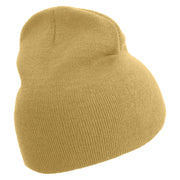 Bla Bla Bla Embroidered 8 inch Acrylic Short beanie - Khaki OSFM