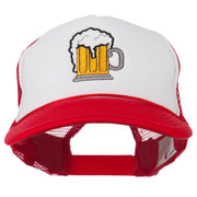 Beer Mug Embroidered Foam Mesh Back Cap