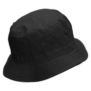 Happy Cat Embroidered Pigment Dyed Bucket Hat. - Black OSFM