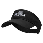 Halloween And Web Embroidered Cotton Twill Sun Visor