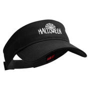 Halloween And Web Embroidered Cotton Twill Sun Visor