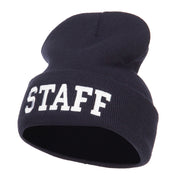 Staff Letter Embroidered Long Beanie