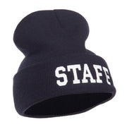 Staff Letter Embroidered Long Beanie