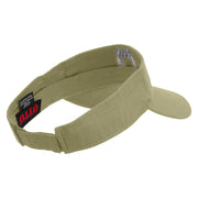 Horse for Good Luck Embroidered Cotton Twill Sun Visor - Khaki OSFM