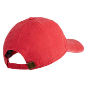 U.S. Marine Corps 4th Marine Division Embroidered Washed Solid Pigment Dyed Cotton Twill Brass Buckle Cap - Red OSFM