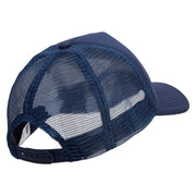 Fighter Air Force Embroidered Summer Foam Mesh Trucker Cap - Navy OSFM