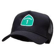 California 1 Solid Cotton Twill 5 panel Mesh Back Cap