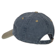 Number 1 Grandpa Letters Embroidered Pigment Dyed Wash Cap