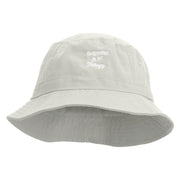 Gardening Is My Therapy Embroidered Bucket Hat - White OSFM