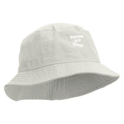 Gardening Is My Therapy Embroidered Bucket Hat - White OSFM