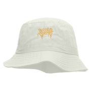 Swag Tagged Embroidered Pigment Dyed Bucket Hat - White OSFM