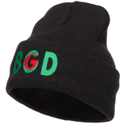 Bangladesh BGD Flag Embroidered Long Beanie