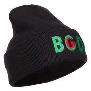 Bangladesh BGD Flag Embroidered Long Beanie