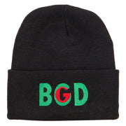 Bangladesh BGD Flag Embroidered Long Beanie